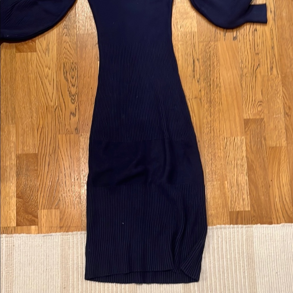Staud Elegant Navy Blue Knit Dress XS - Picture 3 of 4